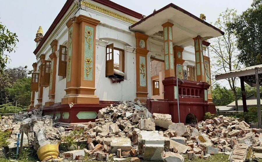 В результате землетрясения в Мьянме погибли 1644 человека