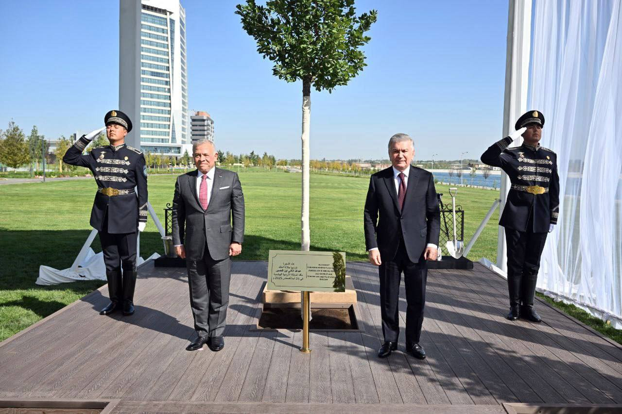 O‘zbekiston Prezidenti va Iordaniya Podshohi daraxt ekdilar