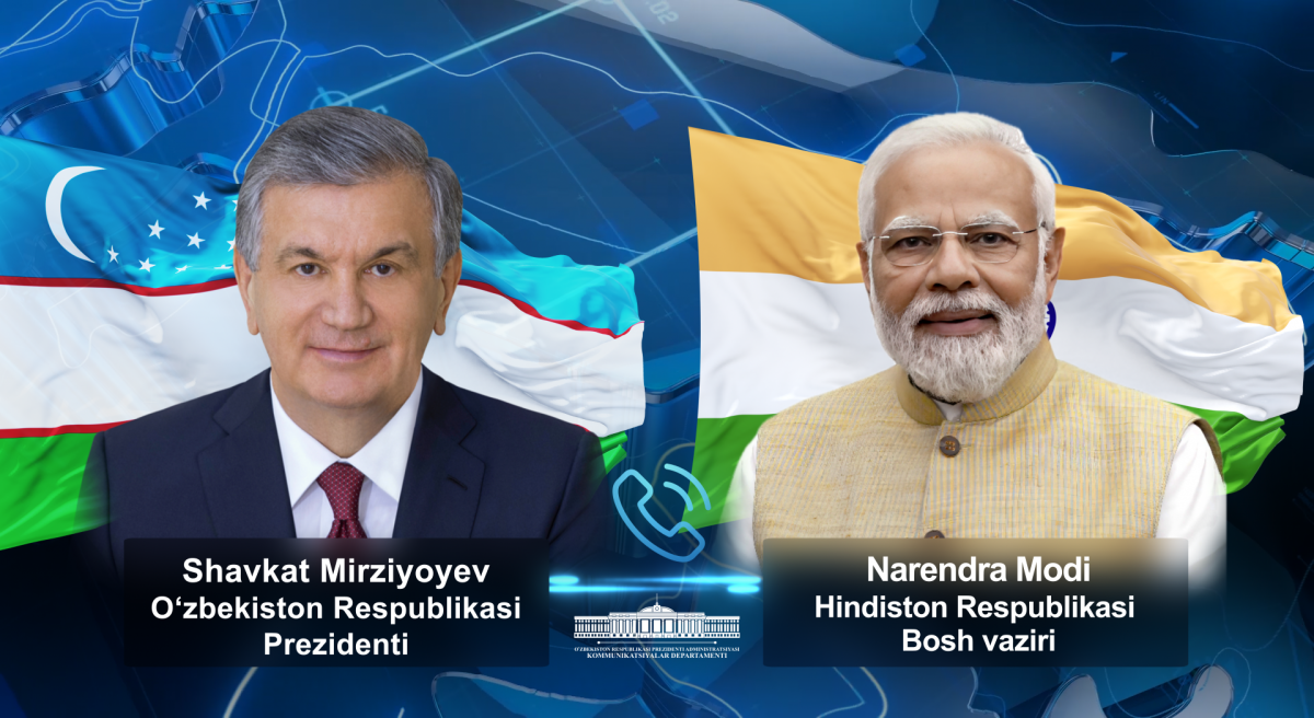 Shavkat Mirziyoyev Hindiston Respublikasi Bosh vaziri Narendra Modi bilan telefon orqali muloqot qildi.