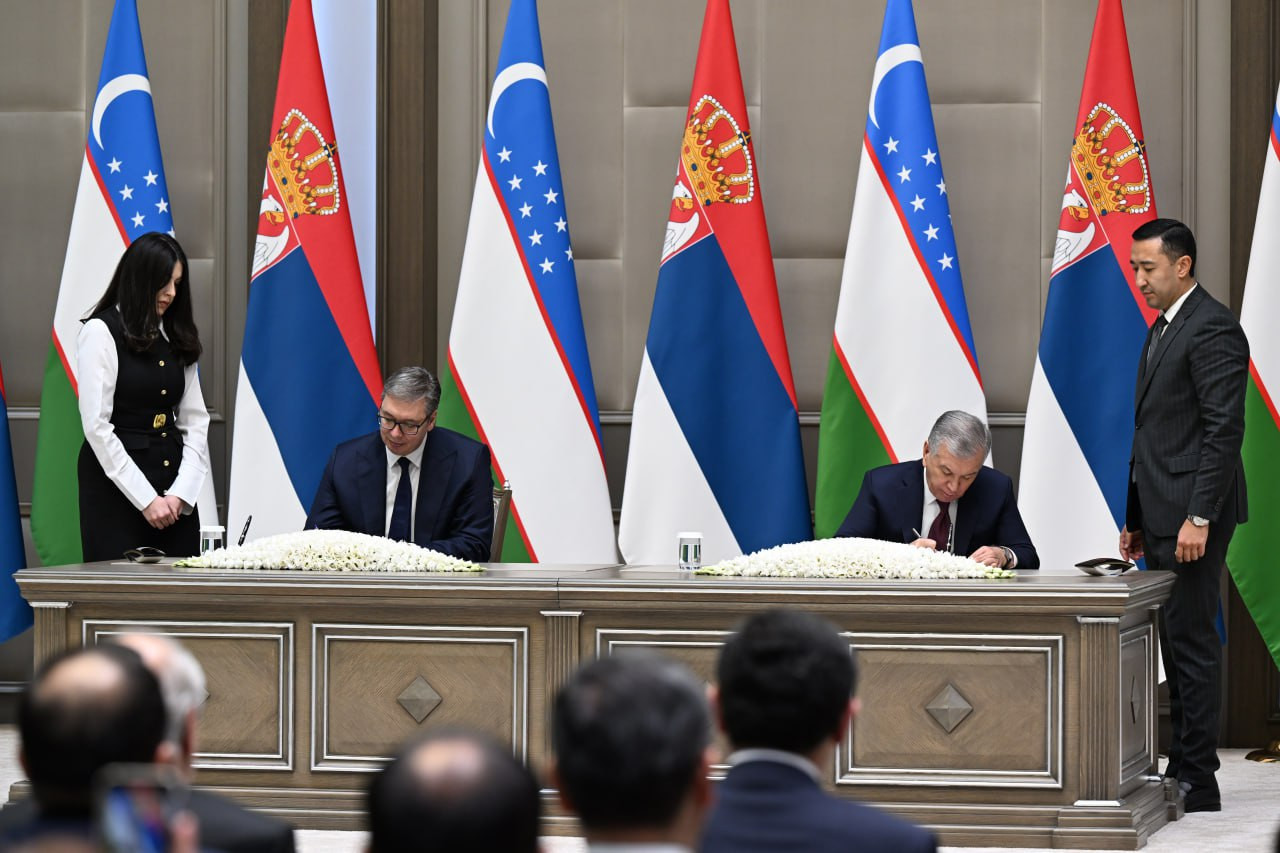 O‘zbekiston va Serbiya Prezidentlari Qo‘shma deklaratsiyani imzoladilar