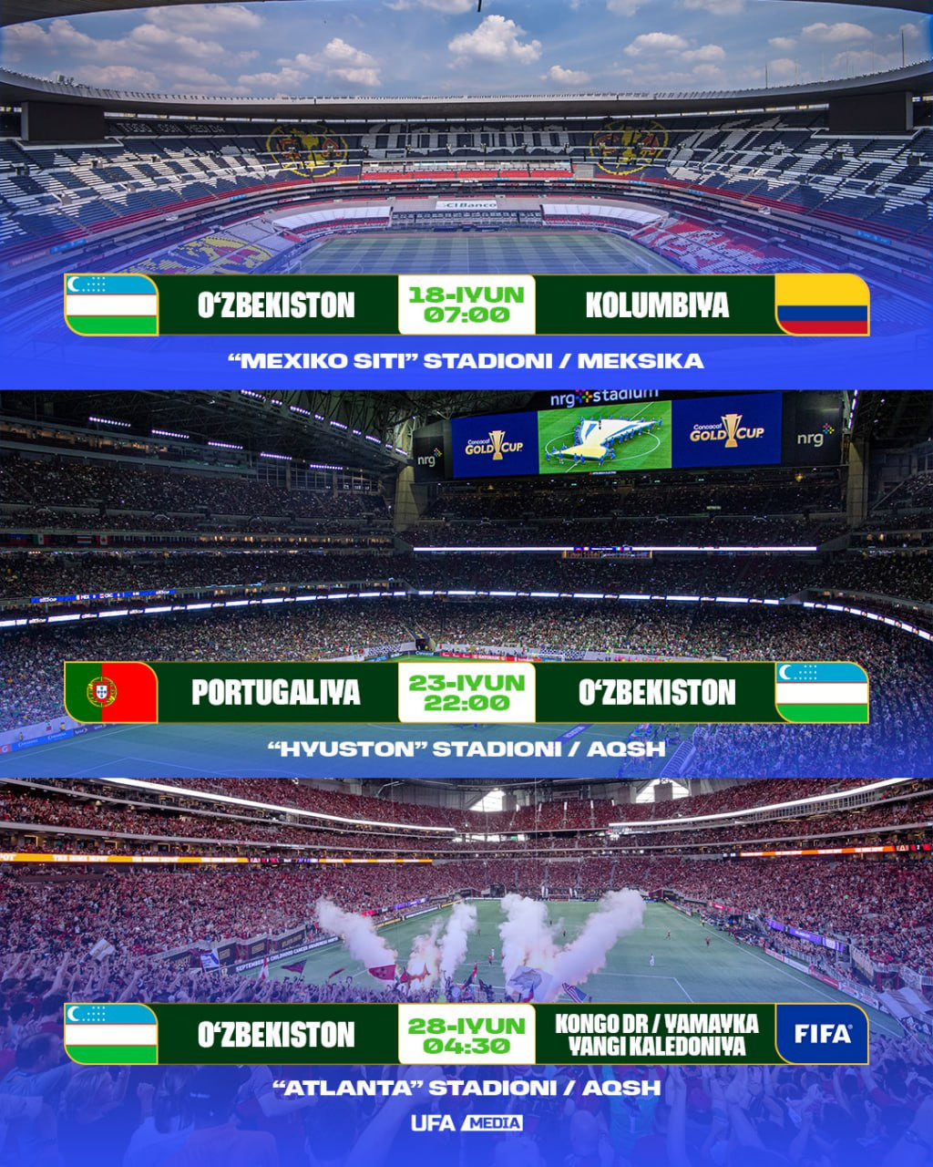 Milliy terma jamoaning JChdagi oʻyinlari qachon va qayerda oʻtishi maʼlum boʻldi