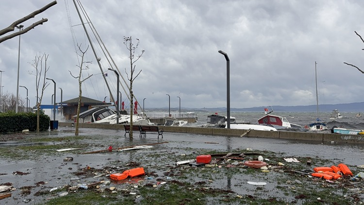 Istanbulda kuchli boʻron: koʻplab avia va parom reyslari bekor qilingan