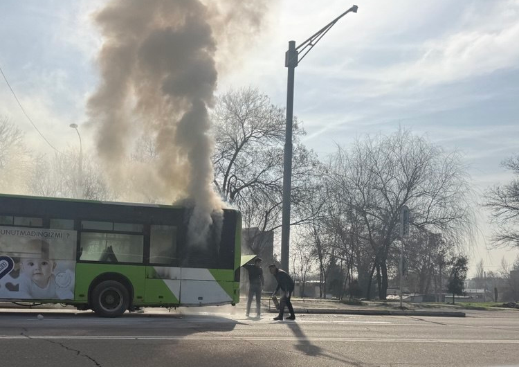 Toshkentda avtobusda yongʻin yuz berdi