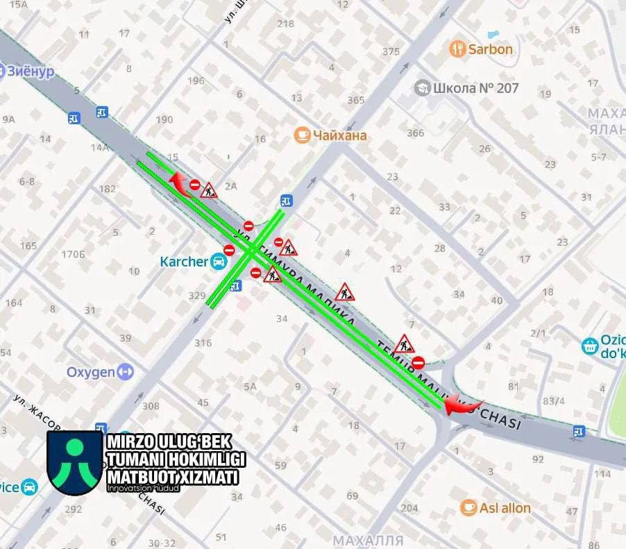 Toshkentdagi Temur Malik koʻchasida harakat qisman tiklandi