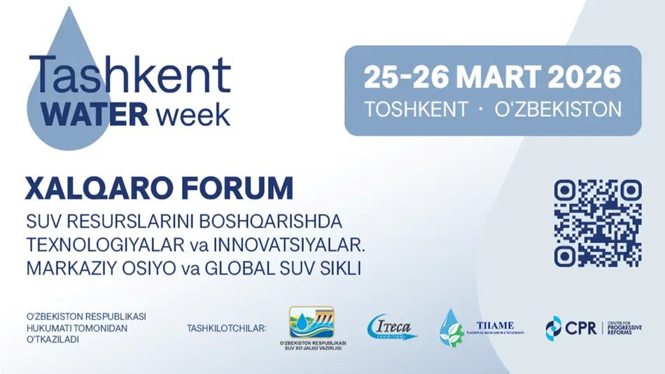 Toshkentda ilk bor xalqaro suv forumi oʻtkaziladi