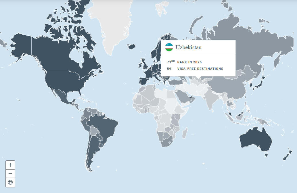 Узбекистан улучшил позиции в мировом рейтинге паспортов