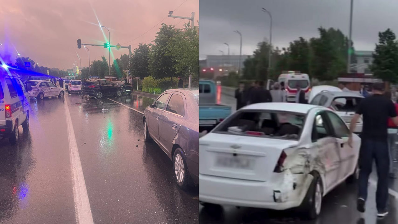 Samarqandda 6 ta avtomobil ishtirokida YTH sodir boʻldi