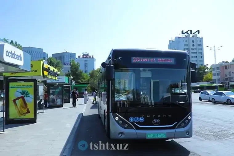Toshkentda yangi Yutong elektrobusi sinovdan o‘tkazilmoqda