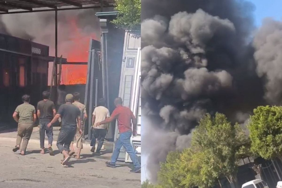 Namanganda qurilish mollari bozorida yirik yongʻin chiqdi